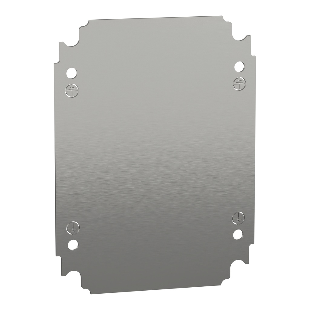 NSYMM2520 | Schneider Plain Mounting Plate | 250x200mm, Galvanized Steel