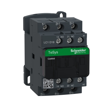 LC1D18M7 | TeSys D contactor - 3P(3 NO) - AC-3 - <= 440 V 18 A - 220 V AC coil
