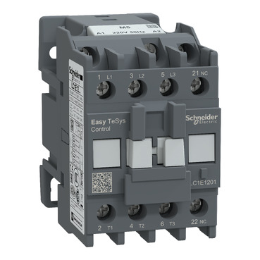 LC1E1210M7 | Contactor,Easy TeSys Control,LC1E,3P(3NO),AC-3,<=440V,12A,220V AC coil,50Hz,1NO auxiliary contact Schneider Electric