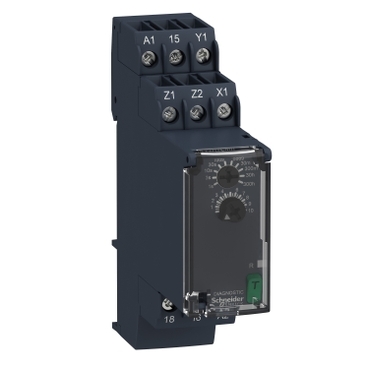 RE22R1CMR - Modular timing relay, 8 A, 0.05 s…300 h, 1 CO, off delay , 24...240 V AC/DC