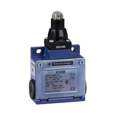 XCKM102 - Limit switch, Limit switches XC Standard, XCKM, steel roller plunger, 1NC+1 NO, snap action, Pg11