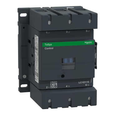 LC1D115Q7 | TeSys D contactor - 3P(3 NO) - AC-3 - <= 440 V 115 A - 380 V AC 50/60 Hz coil
