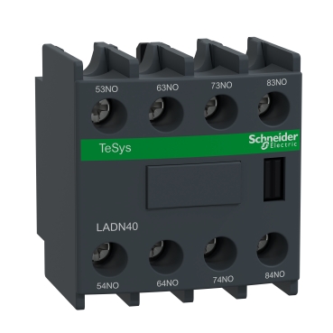 LADN13 - Auxiliary contact block, TeSys D, 1NO + 3NC, front mounting, screw terminals