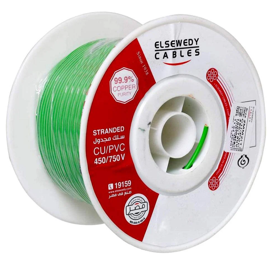 El Sewedy Electric Standard Cable (1mm, Green)