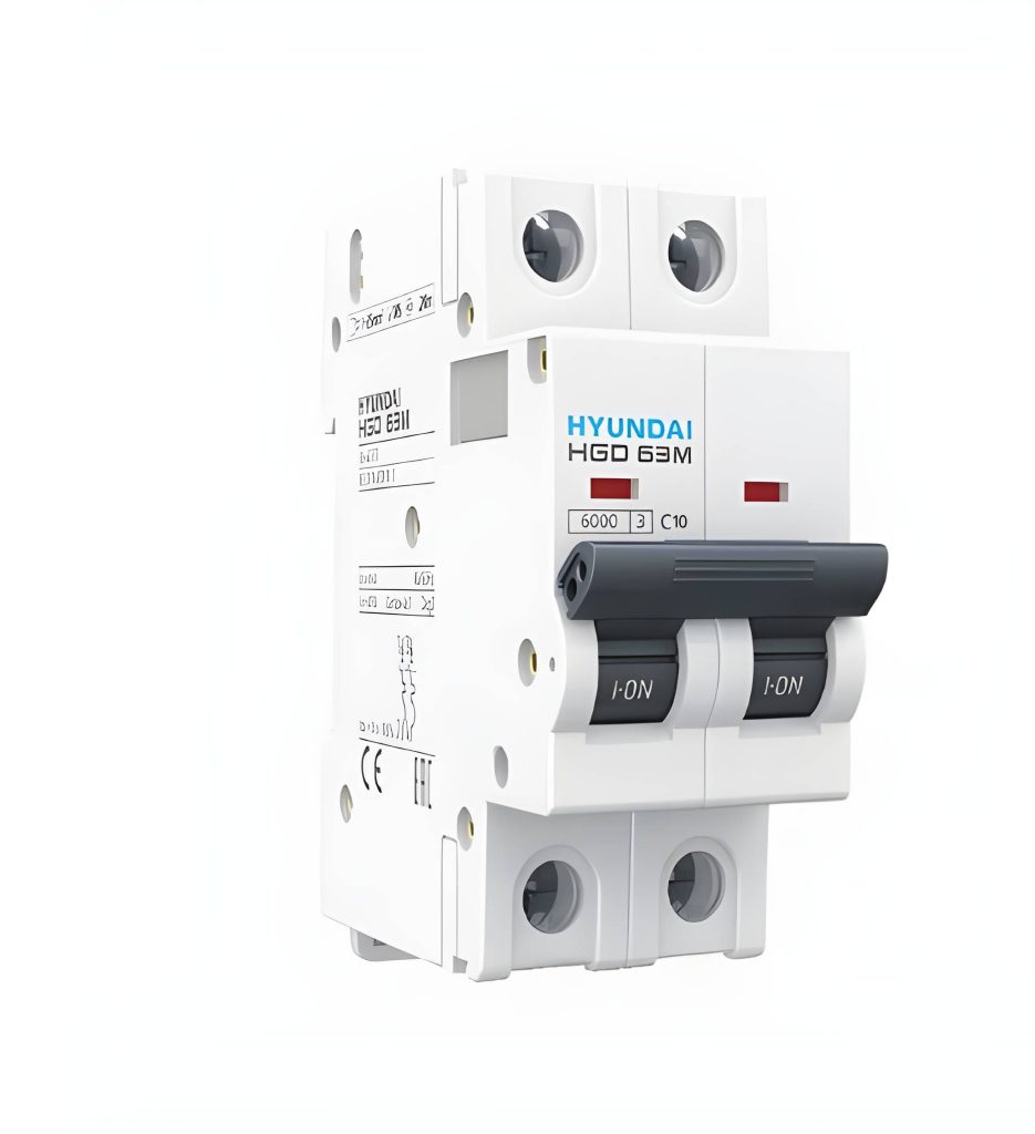 Hyundai Electric HGD63S2 MCB Circuit Breaker 2P, 4.5KA, 63A