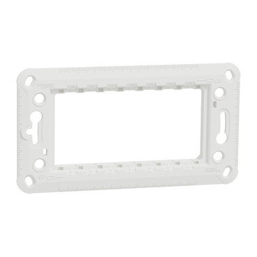 NU7104P | Fixing frame, New Unica, rectangular, plastic, with claws, 4 module, 1 gang Schneider Electric