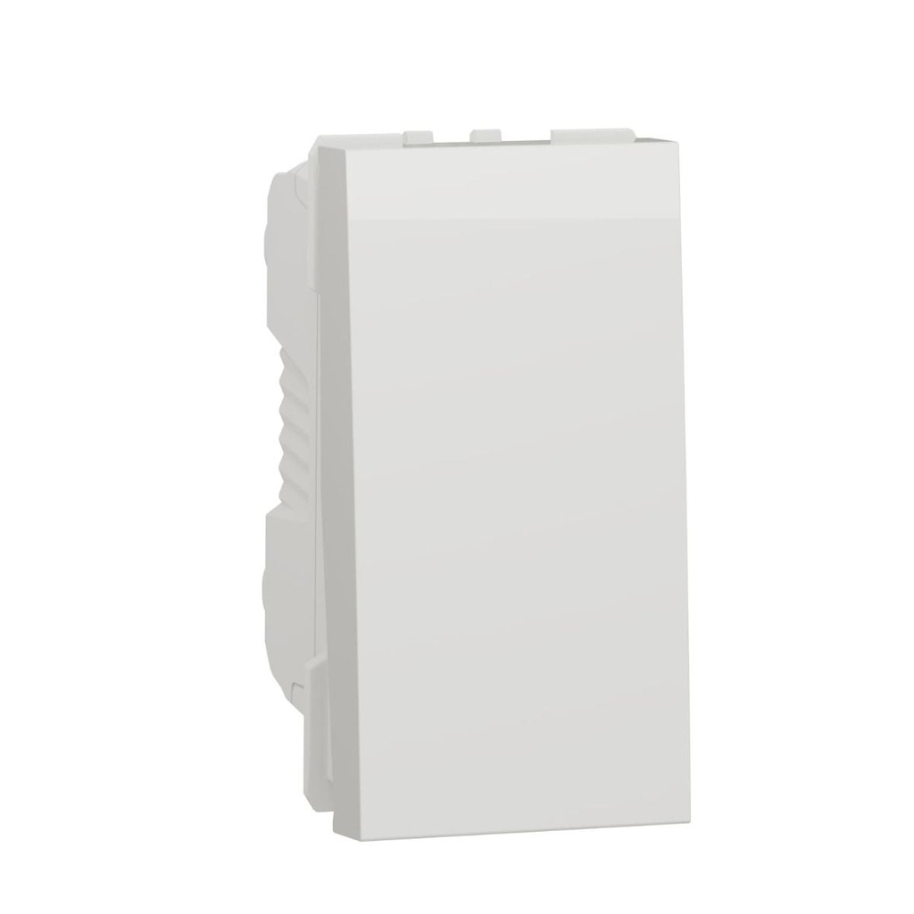 Schneider NU316118 |Switch, New Unica, mechanism, 1-pole 1-way, 16AX, 1 module, screw terminals, untreated, IP4X, white