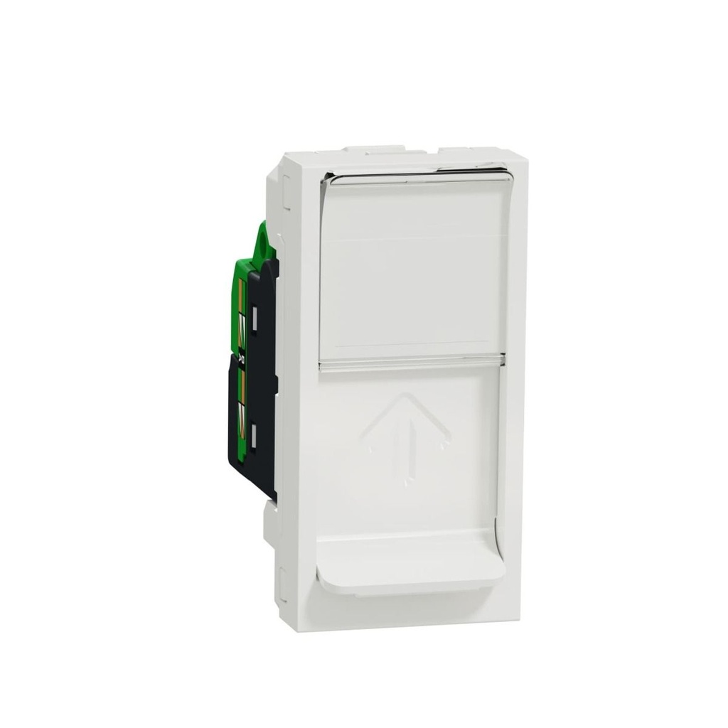 شنايدر إليكتريك NU341418  نيو يونيكا لقمة انترنت RJ45/ CAT 6 UTP بغطاء، أبيض