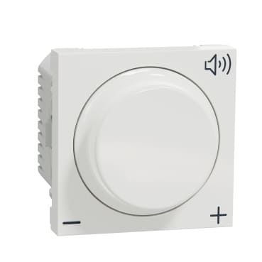 Schneider NU360218 | Volume controller, New Unica, 12V, 2 modules, white