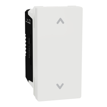 M3TB31_ROL | Roller blind switch, Miluz E, 10A, 250V, 1 Module, White Schneider Electric