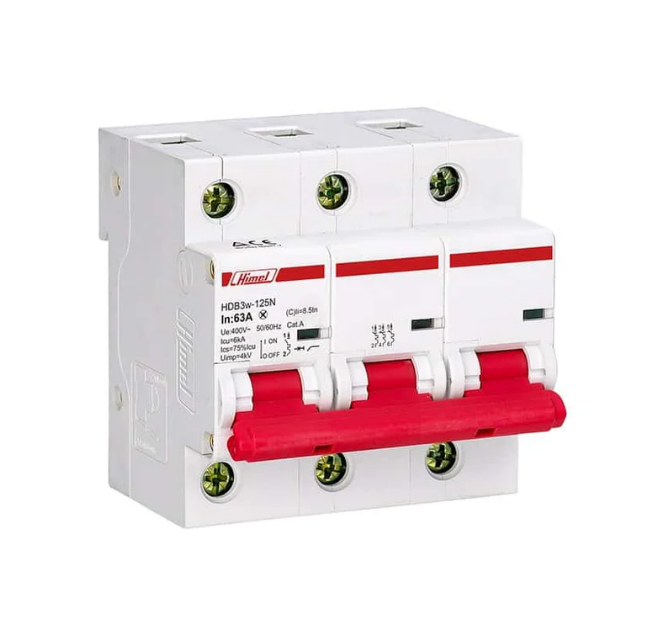 Himel HDB3w-125 Miniature Circuit Breaker HDB3W125H3C100 | 3P, 100A, 10kA, C Curve