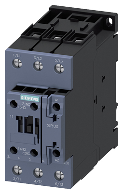 3RT2037-1AP00 | Siemens Contactor, AC-3e/AC-3, 65 A, 30 kW / 400 V, 3P, 220 VAC, 1 NO + 1 NC