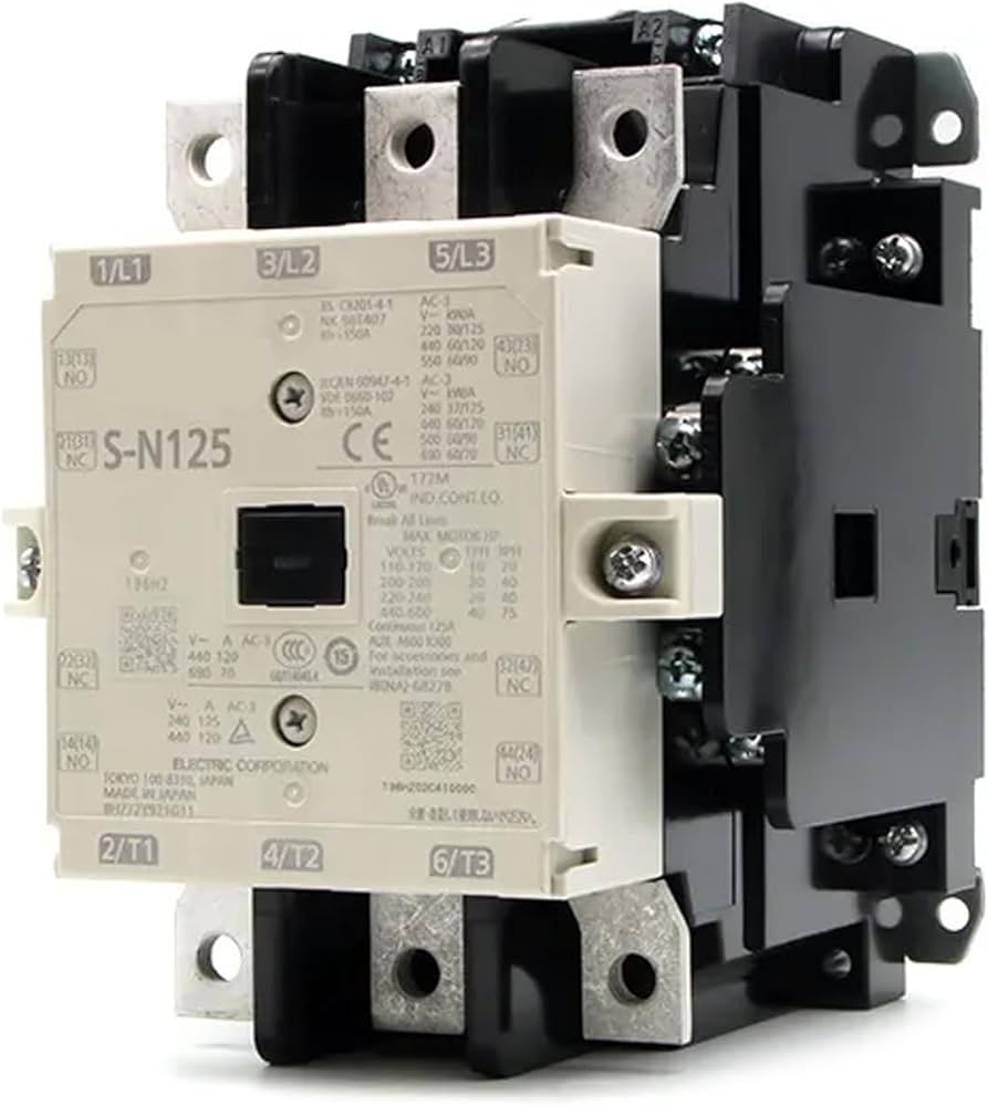 S-N125 | Mitsubishi Contactor 120A, 60KW, Coil 220VAC, 2NO + 2NC