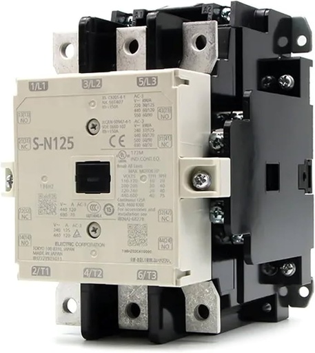 S-N125 | Mitsubishi Contactor 120A, 60KW, Coil 220VAC, 2NO + 2NC