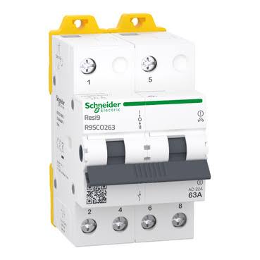Schneider R9SCO263 | قاطع قلاب شنايدر ثنائى ٦٣ امبير 