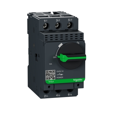 [GV2L14] GV2L14 - Motor circuit breaker, TeSys GV2, 3P, 10 A, magnetic, rotary handle, screw clamp terminals