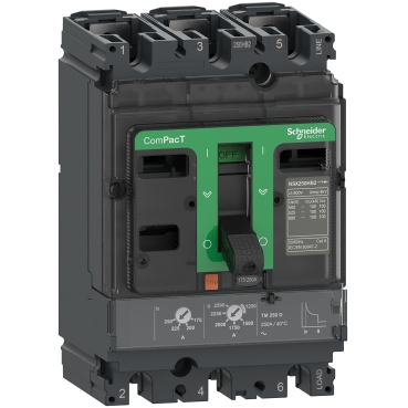 C16B3TM160 | Schneider Circuit breaker, ComPacT NSX160B, 25kA/415VAC, 3 poles, TMD trip unit 160A
