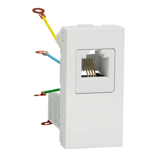 NU349118 | Schneider Electric Telephone socket, New Unica, RJ12, 1 connector, 1 module, white