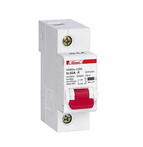 Himel HDB9H Miniature Circuit Breaker HDB9H63A1C63 | 1P, 63A, 10kA High Breaking Capacity