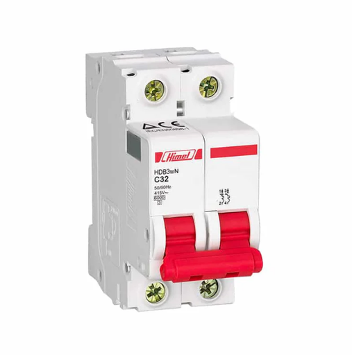Himel HDB9H Miniature Circuit Breaker HDB9H63A2C16 | 2P, 16A, 10kA, High Breaking Capacity