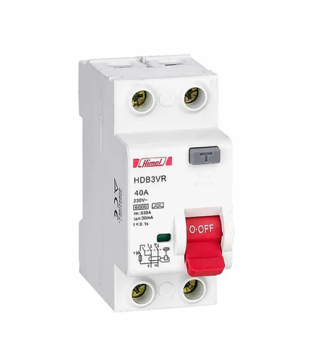 Himel HDB3VR Residual Current Circuit Breaker HDB3VR225SC | 2P, 25A, 30mA, 6kA, Type AC